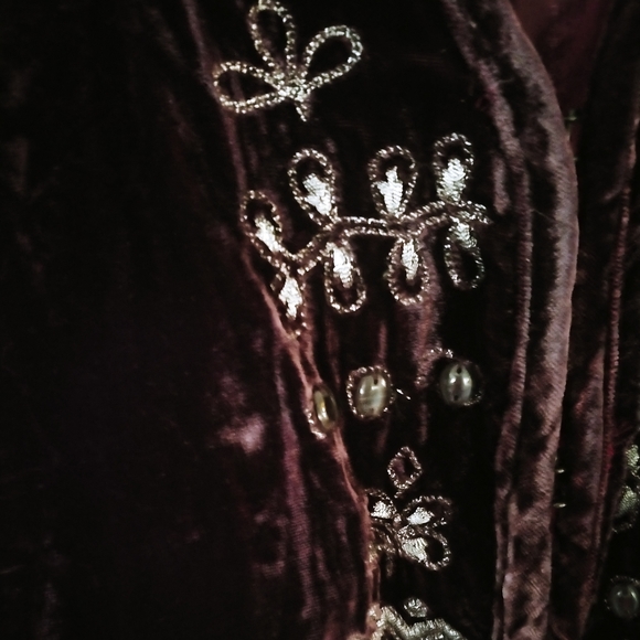 Chico's Plum Velvet Jacket - Picture 8 of 10